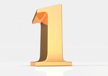 Sayı 1 3d render
