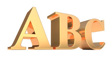 ABC 3d render illüstrasyon