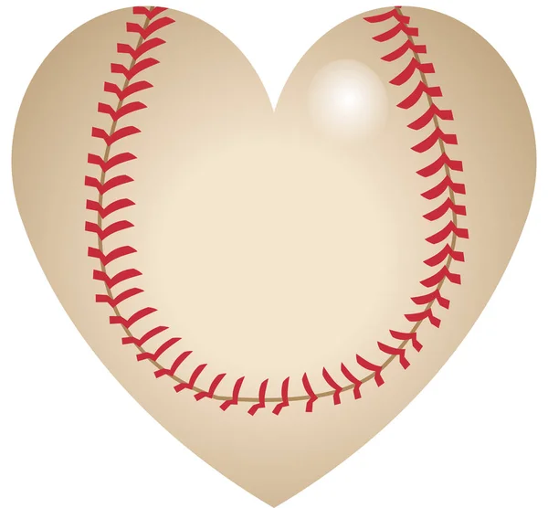 Baseball heart shape illustration — Stock Photo, Image