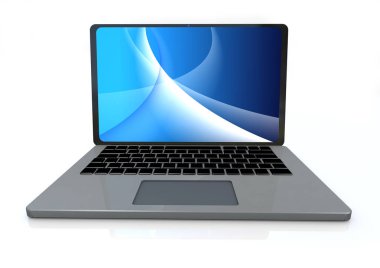 Dizüstü 3d render illüstrasyon