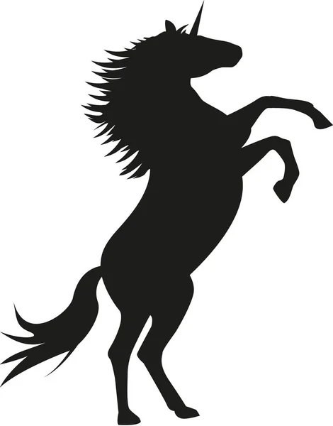 Einhorn-Silhouette auf Weiß — Stockfoto