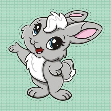 tavşan karikatür vektör