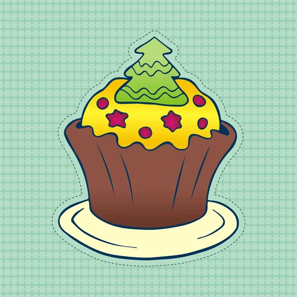Bougie gâteau à la crème — Image vectorielle
