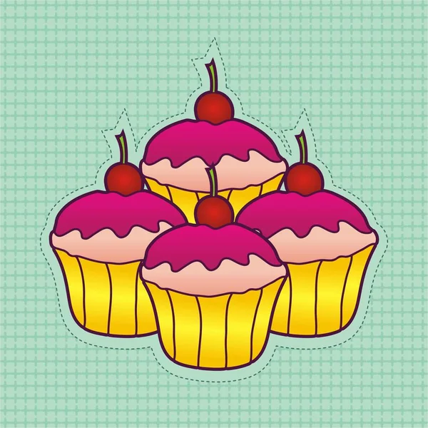 Bougie gâteau à la crème — Image vectorielle