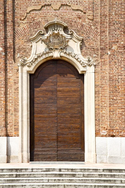 Iglesia samarate varese italia entrada y mosaico — Foto de Stock