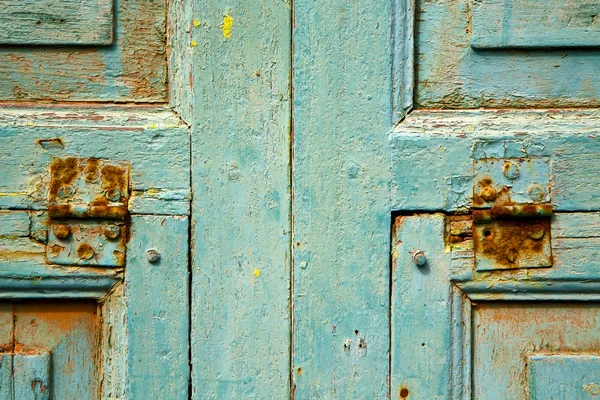 Pedaço de porta dow colorido na espanha lanzarote — Fotografia de Stock