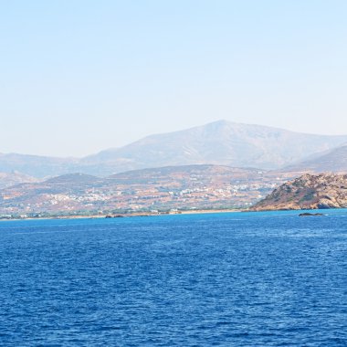 eski cyclades Adası Limanı ve tekne santorini naksos tarihinin