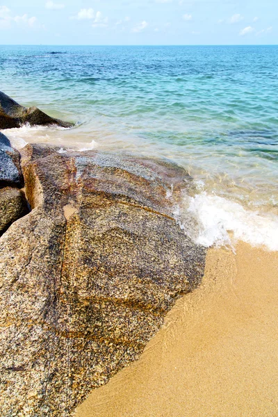 Kho isle vit strand klippor i Asien södra havet — Stockfoto