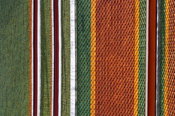 Farben Dach wat Paläste im Tempel Bangkok Asien — Stockfoto