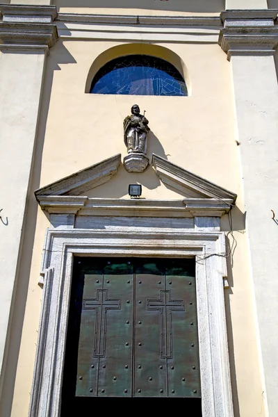 Italien Lombardiet sumirago gamla kyrkan stängd tegel — Stockfoto