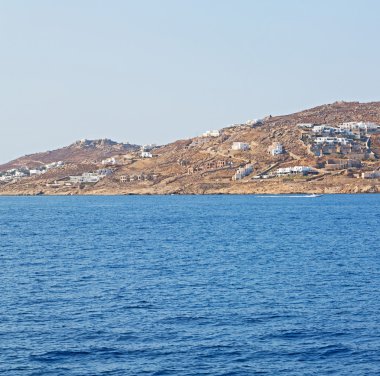 eski cyclades Adası Limanı ve tekne santorini naksos tarihinin