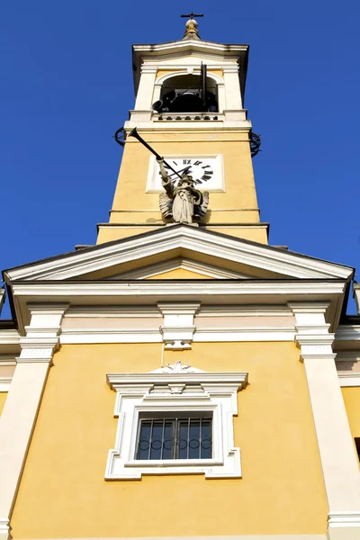 Cislago old abstract    italy   the    trumpet angel — Stock Photo, Image