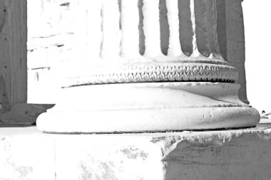  Atina'nın eski sütun taş inşaat Asya Yunanistan