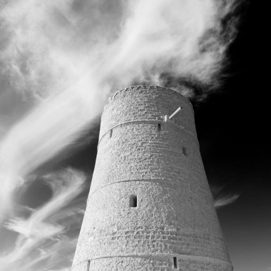 Umman muscat eski savunma fort battlesment gökyüzü ve yıldız