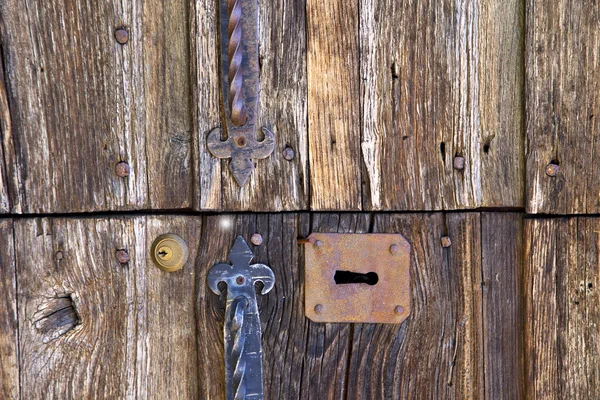 Abstraktní dřevěné dveře Varese Itálie Mornago — Stock fotografie