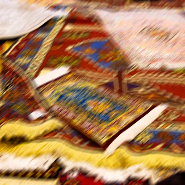 In iran antique carpet   textile — Stock Photo, Image