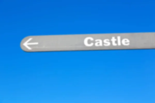 In south africa close up of the castle sign — Stock Photo, Image