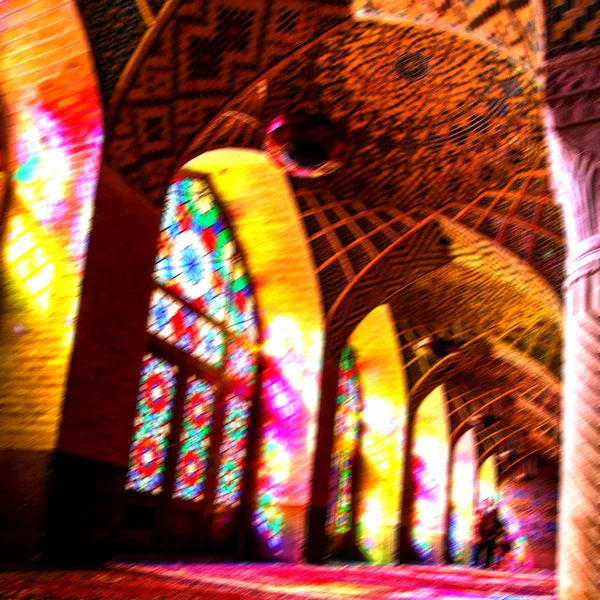 En colores iraníes desde las ventanas — Foto de Stock