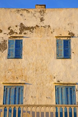  Fas Afrika ve eski inşaat wal tuğla histori penceresinde