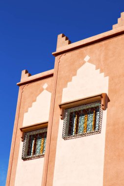  Fas Afrika ve eski inşaat wal tuğla histori penceresinde
