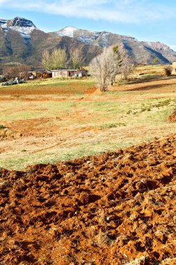  Lesotho sokak köyde mountain yakınındaki  