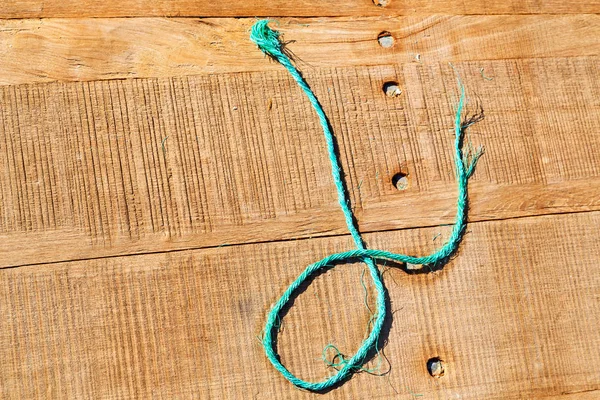 木地板和绳子 — 图库照片