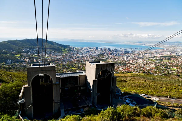 In south africa  city skyline from mountain — Stock Photo, Image