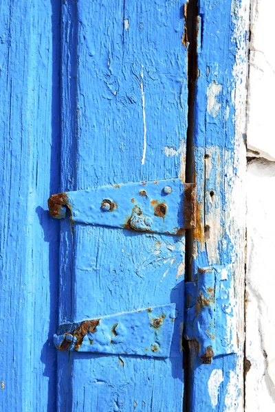 Blauw in textuur muur en Marokko abstract — Stockfoto