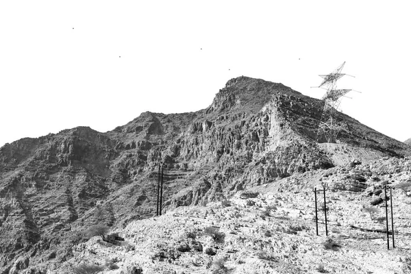 En Oman el viejo desfiladero de montaña — Foto de Stock