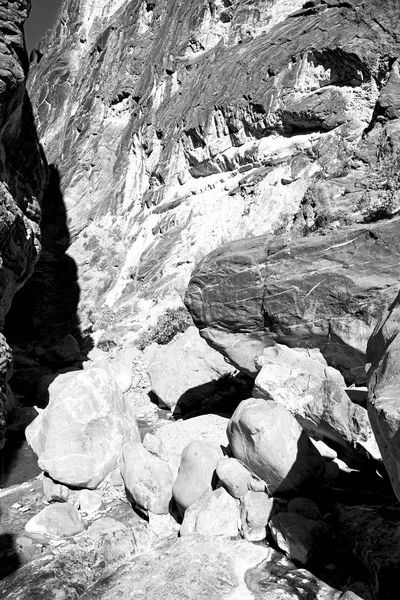 In canyon acquatico di oman — Foto Stock