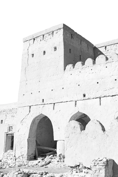 W oman, muscat stare niebo obronny fort battlesment — Zdjęcie stockowe