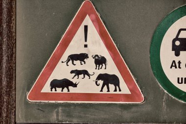   Güney Afrika'da yakın çekim işareti 