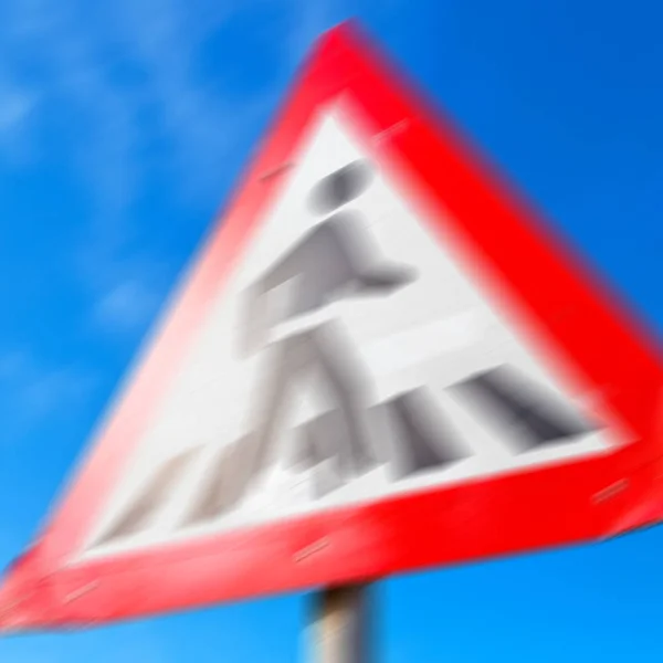 In south africa street signal of zebra crossing — Stock Photo, Image