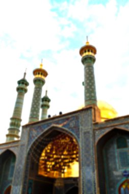 İran ve eski antika Camii minaresi