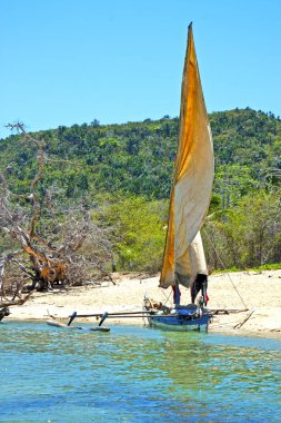 pirogue plaj deniz yosunu insanlar kum Adası gökyüzü ve  