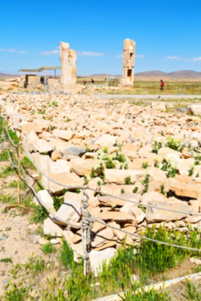 Em iran pasargad a velha construção — Fotografia de Stock