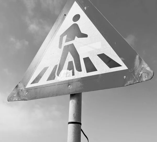 En Afrique du Sud signalisation routière du passage du zèbre — Photo