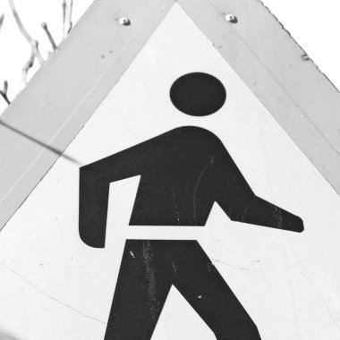 iş yerinde bir adam Güney Afrika yol sinyal