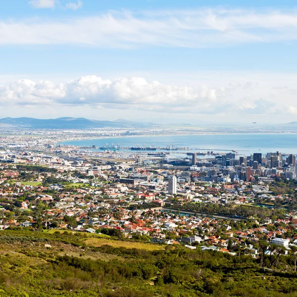 En Afrique du Sud Cape Town skyline de la montagne de la table — Photo