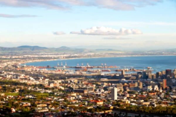 In Zuid-Afrika de skyline van de stad van de stad van de Kaap van Tafelberg — Stockfoto