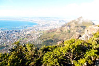 Güney Afrika cape town şehir manzarası içinde Masa Dağı