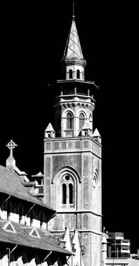  Güney Afrika eski kilisede şehir merkezinde  