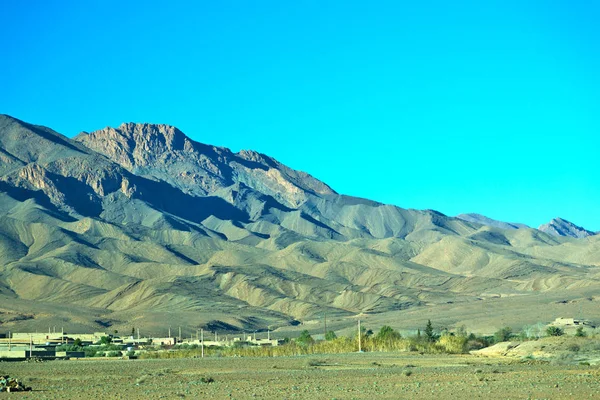 Bush in valley Marokko Afrika de droge Atlasgebergte — Stockfoto