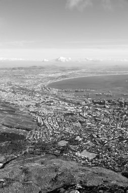 Güney Afrika cape town şehir manzarası içinde Masa Dağı