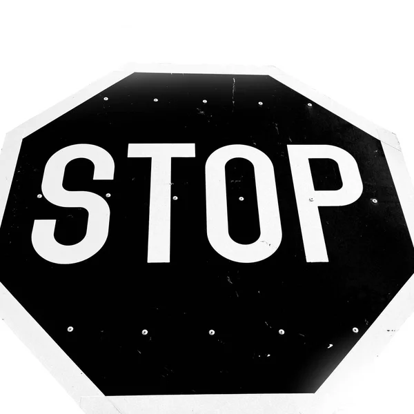 Stop sinyali ve gökyüzü — Stok fotoğraf