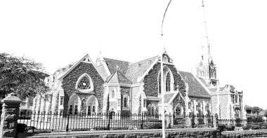  Güney Afrika eski kilisede şehir merkezinde  