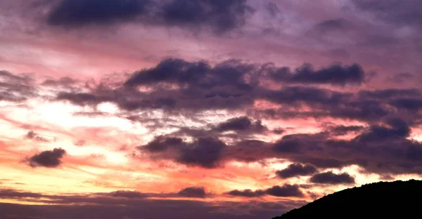 En Afrique du Sud nuage abstrait et coucher de soleil — Photo