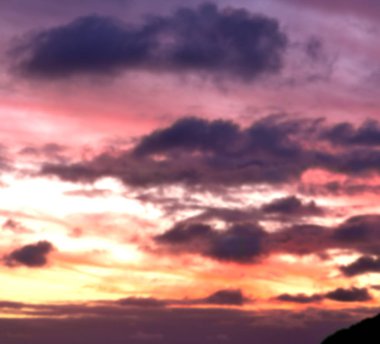  Güney Afrika soyut bulut ve günbatımı  