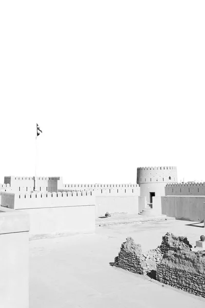Omán muscat a régi védekező fort battlesment ég-ben egy — Stock Fotó