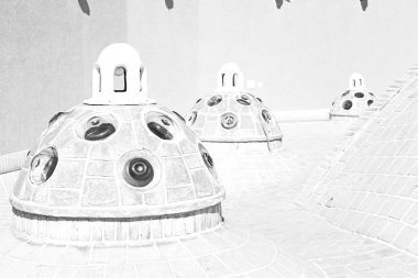 İran'da eski binanın çatı 